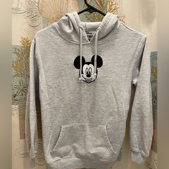 Disney Mickey Mouse Grey XS 0-2 Hoodie Sweatshirt Cotton Stars Lounge Wear Fall - Picture 3 of 9